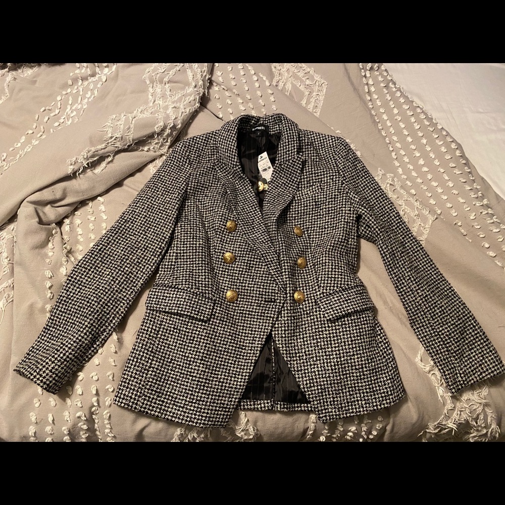 Express Houndstooth Blazer